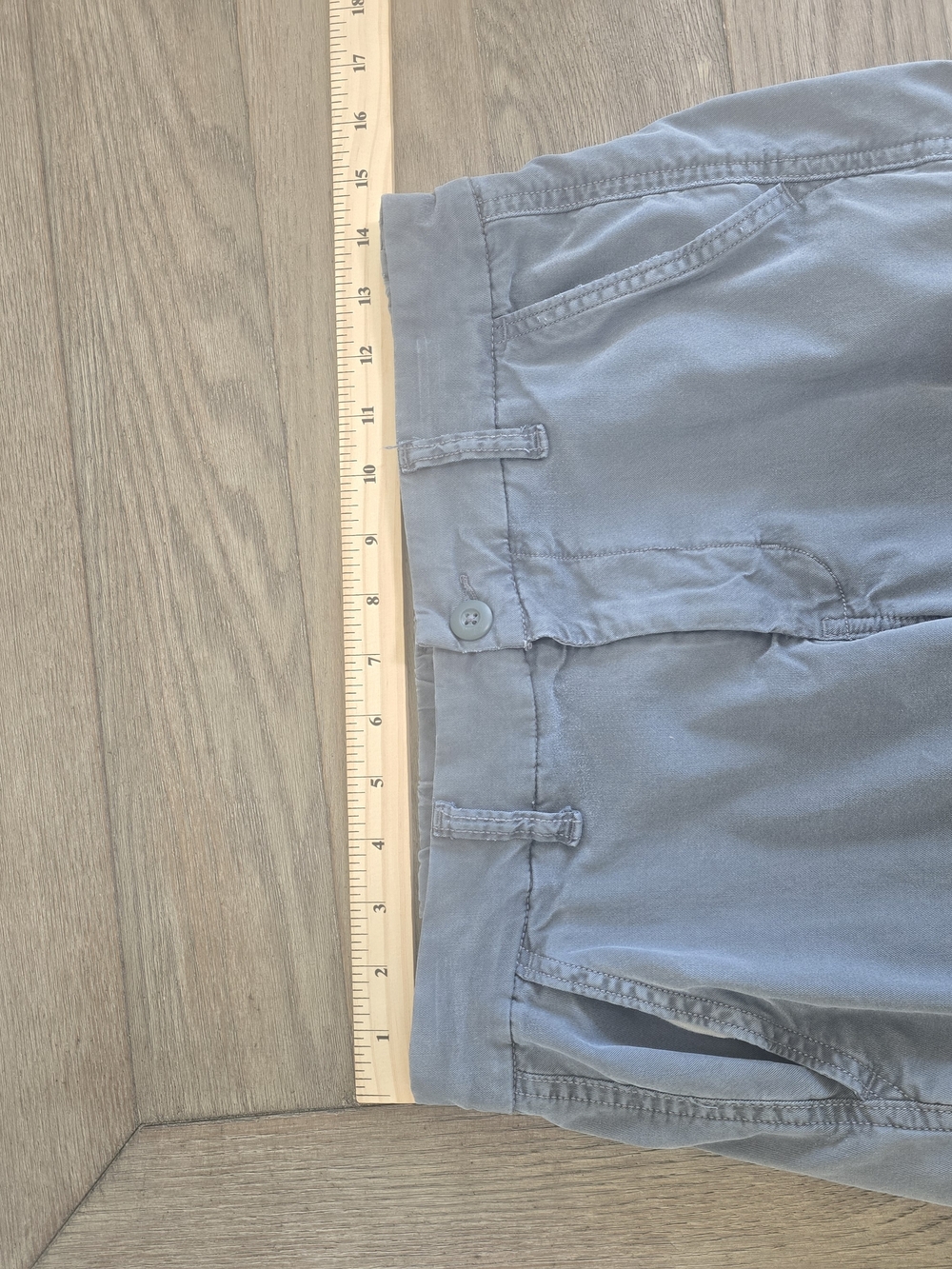 American Eagle Blue Mid Rise Baggy Wide Leg Cargo Pants Sz 4 Summer Y2k Street - Picture 5 of 10